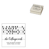 線書家の差出人住所の鳥 ラバースタンプ (押印)