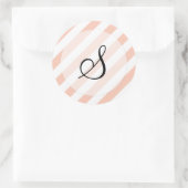 線条善（パターン） ラウンドシール (バッグ)