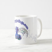 線条細工のドラゴンのマグ コーヒーマグカップ (正面右)