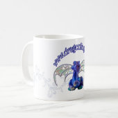 線条細工のドラゴンのマグ コーヒーマグカップ (正面左)