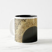 線条細工の仕事が付いているロシアのなdiadem ツートーンマグカップ (正面左)