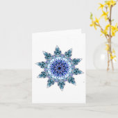 線条細工の星の曼荼羅、メッセージカード カード (黄色い花)