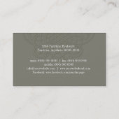 線条細工の霧深い優雅の名刺 名刺 (裏面)