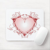 線条細工ハート マウスパッド (マウス)