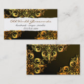 線条細工金ゴールド 名刺 (正面/裏面)