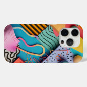 線模様のさまざまな3D形状 Case-Mate iPhoneケース (裏面 (横))