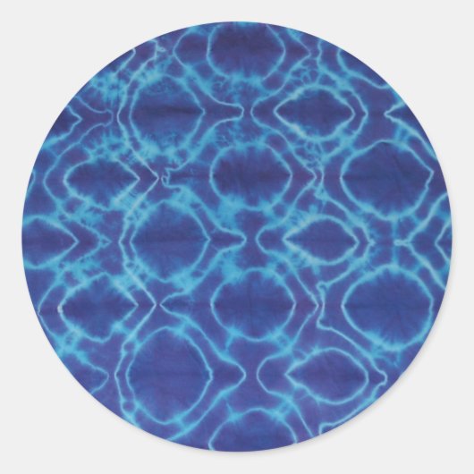 線熱狂する絞り染め – 紫 ラウンドシール (正面)