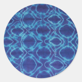 線熱狂する絞り染め – 紫 ラウンドシール