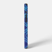 線熱狂する絞り染め – 紫 iPhoneケース (左側面)