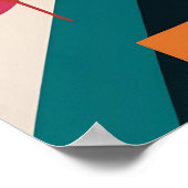 線状流束：はっきりした抽象芸術エネルギー ポスター (角)