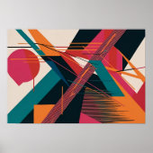 線状流束：はっきりした抽象芸術エネルギー ポスター (正面)