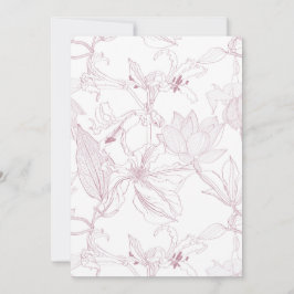 線状熱帯の花とシームレスな花柄 シーズンカード