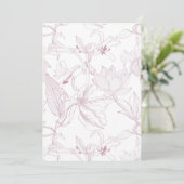 線状熱帯の花とシームレスな花柄 シーズンカード (スタンド正面)