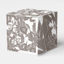 線状熱帯の花とシームレスな花柄 フェイバーボックス