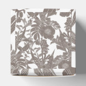 線状熱帯の花とシームレスな花柄 フェイバーボックス (上部)