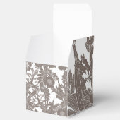 線状熱帯の花とシームレスな花柄 フェイバーボックス (オープン)