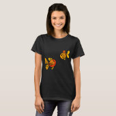 線画の金魚 Tシャツ (正面フル)