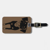 線画最低Pinの荷物のラベル ラゲッジタグ (正面横)