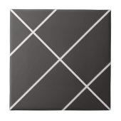 線白黒装飾 タイル (正面)