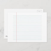 線空白の紙 ポストカード (正面/裏面)