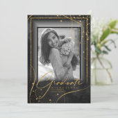 線素晴らし金ゴールド抽象芸術卒業ブラックID907 (スタンド正面)