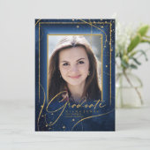 線素晴らし金ゴールド抽象芸術卒業海軍ID907 (スタンド正面)