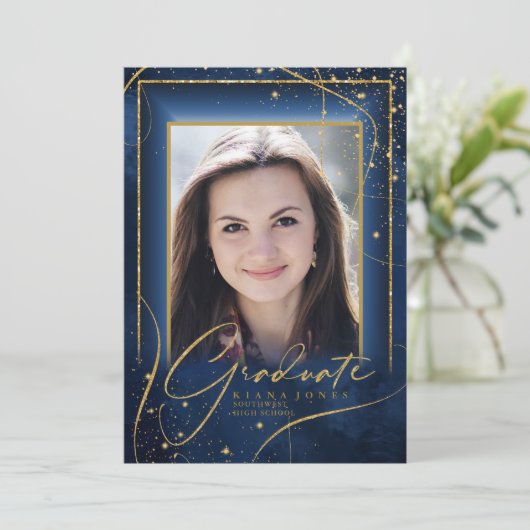 線素晴らし金ゴールド抽象芸術卒業海軍ID907 (スタンド正面)