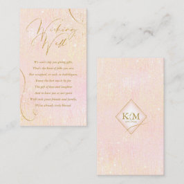 線素晴らし金ゴールド抽象芸術wishing Well赤面ID867 エンクロージャーカード