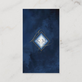 線素晴らし金ゴールド抽象芸術wishing Well Navy ID867 エンクロージャーカード