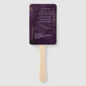 線素晴らし金ゴールド結婚抽象芸術V1プラムID867 ハンドファン (裏面)