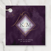 線素晴らし金ゴールド結婚抽象芸術V2プラムID867 フェイバータグ (正面)