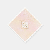 線素晴らし金ゴールド結婚抽象芸術V2赤面ID867 スタンダードカクテルナプキン (角)