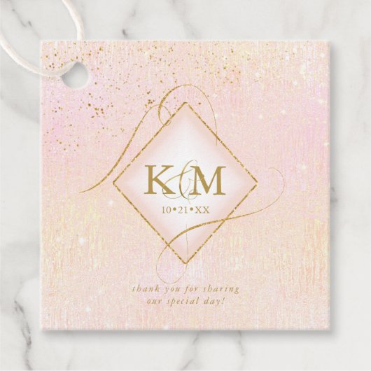 線素晴らし金ゴールド結婚抽象芸術V2赤面ID867 フェイバータグ (正面)