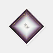 線素晴らし金ゴールド結婚抽象芸術V3プラムID867 スタンダードカクテルナプキン (角)