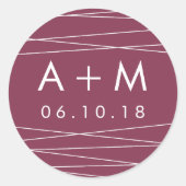 線結婚線のモノグラム |マルサラ ラウンドシール (正面)