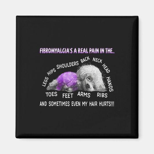 線維筋痛の実在痛みBichon Frise Dog 1 マグネット (正面)