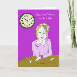 線維筋痛の戦士の女性サポートカード カード