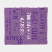 線維筋痛の戦士毛布 フリースブランケット (正面(横))