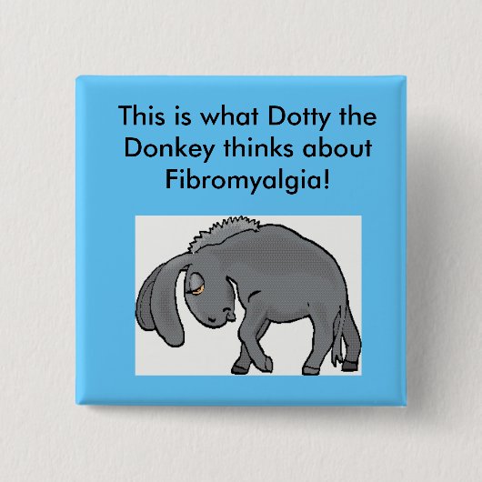 線維筋痛の正気でない意見! 缶バッジ (正面)