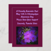 線維筋痛の認識度日の招待 招待状 (正面/裏面)