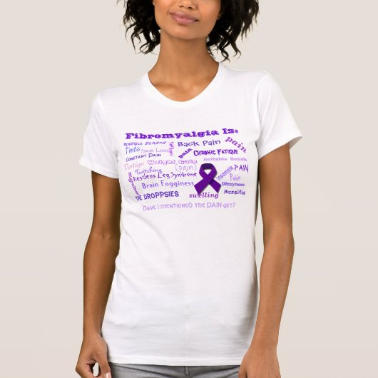 線維筋痛は…あります Tシャツ (正面)