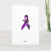 線維筋痛サポートパープルバタフライリボンカード カード (裏面)