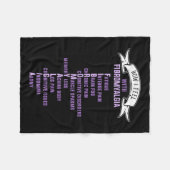 線維筋痛スポニーとフィブロ認識度これはM フリースブランケット (正面(横))