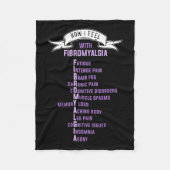 線維筋痛スポニーとフィブロ認識度これはM フリースブランケット (正面)