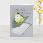 線維筋痛バタフライで勇気付けられるを取得 カード (黄色い花)