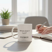 線維筋痛パープルリボン認識度 コーヒーマグカップ