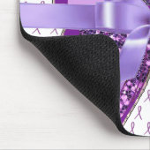 線維筋痛パープル認識度リボンマウスパッド マウスパッド (コーナー)