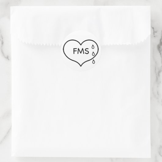 線維筋痛ヒューマニネスキャンペーンスティッカー ラウンドシール (バッグ)