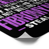 線維筋痛フィブロウォリアリアプルリボンバタフライ ポスター (角)