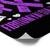 線維筋痛勇敢な強い弾力性フィブロアワレネス ポスター (角)